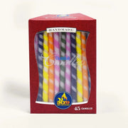 Ner Mitzvah Hanukkah Candles Multicolor Handmade Hanukkah Menorah Candles