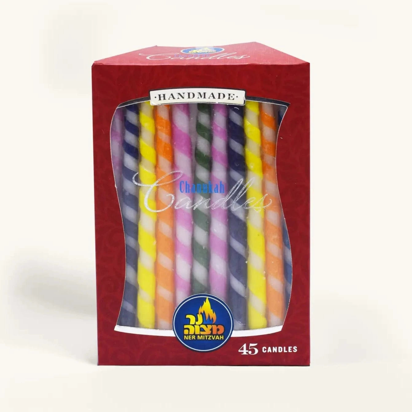 Ner Mitzvah Hanukkah Candles Multicolor Handmade Hanukkah Menorah Candles