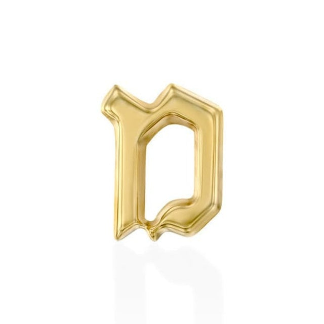 HOTCROWN Earrings Yellow Gold / א (Alef) Alef Bet Hebrew Letter Stud Earring - 14k Yellow, White or Rose Gold