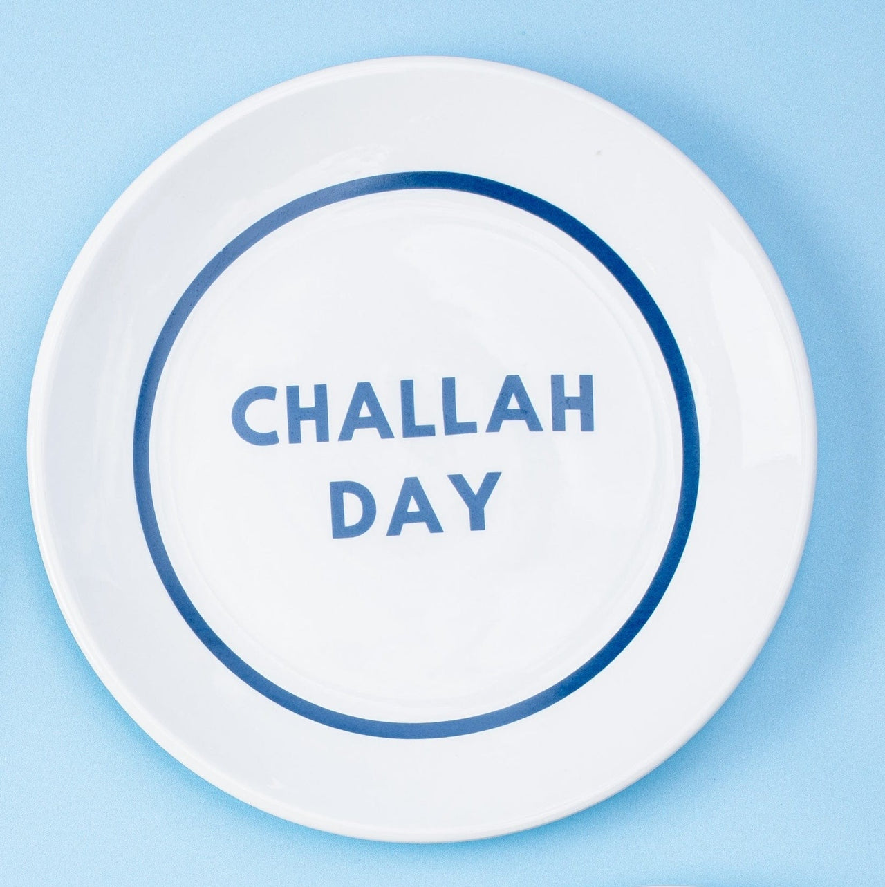 The Nosh Table - Shabbat and Schmear Nosh Porcelain Plates - Set of 4 - ModernTribe