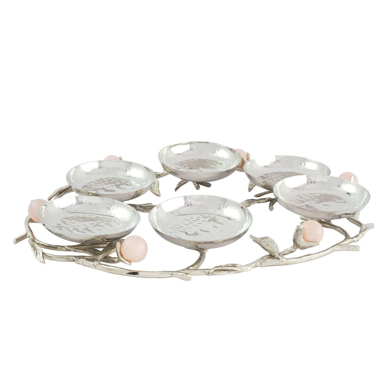 Godinger Seder Plates Hyaline Pink Seder Plate