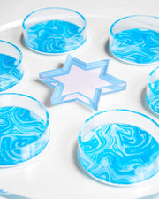 The Nosh Table Seder Plates Blueberry Swirl Seder Plate