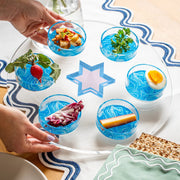 The Nosh Table Seder Plates Blueberry Swirl Seder Plate