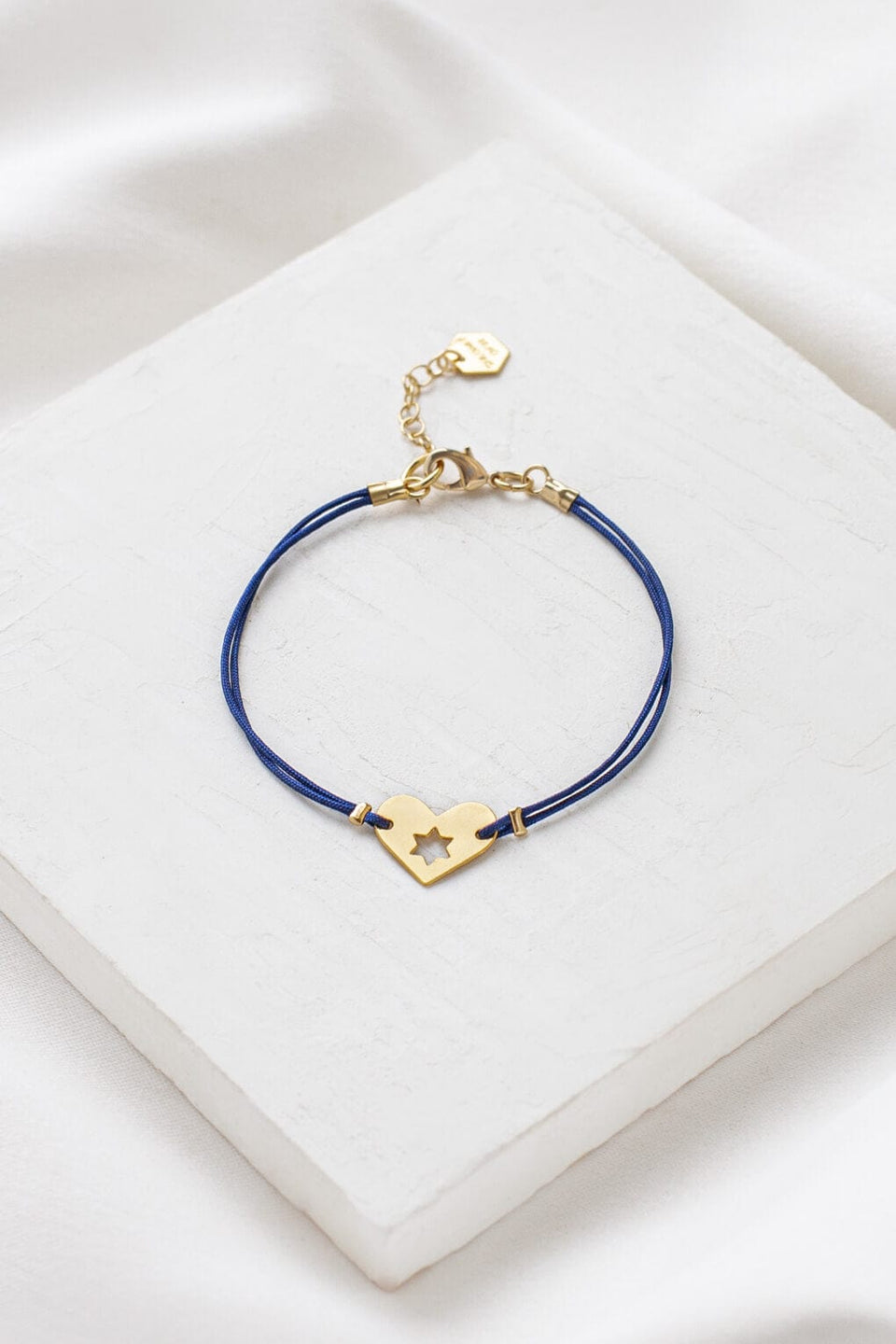Shlomit Ofir - Gold and Dark Blue Israel at Heart Bracelet - 20% of Proceeds Donated - ModernTribe
