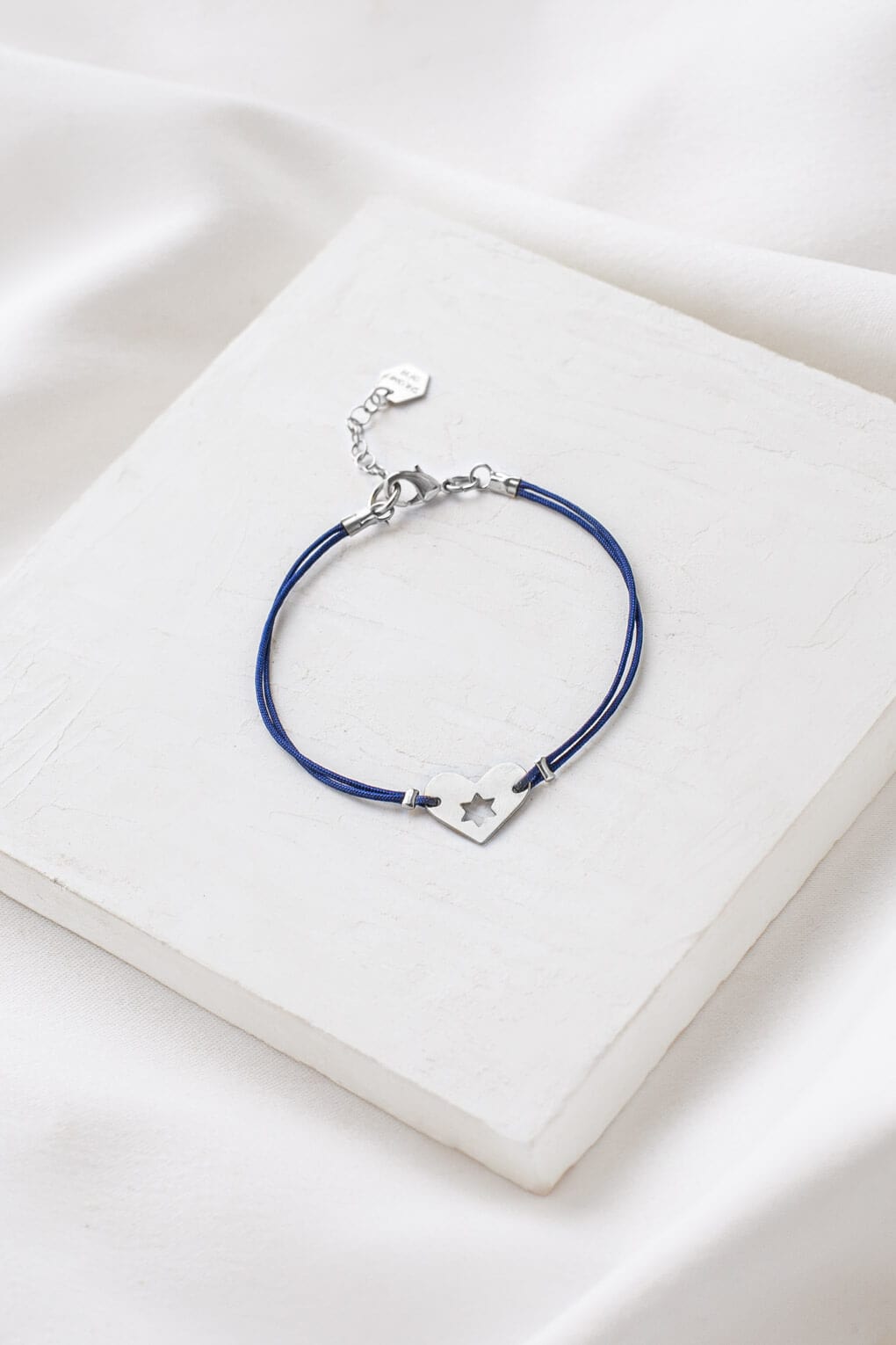 Shlomit Ofir Bracelets Silver Israel At Heart Bracelet - Dark Blue