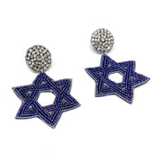 Twine and Love Earrings Star of David Beaded Earrings by Twine and Love