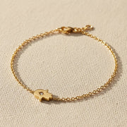 HOTCROWN Bracelets Diamond Hamsa Bracelet - 14k Yellow or White Gold