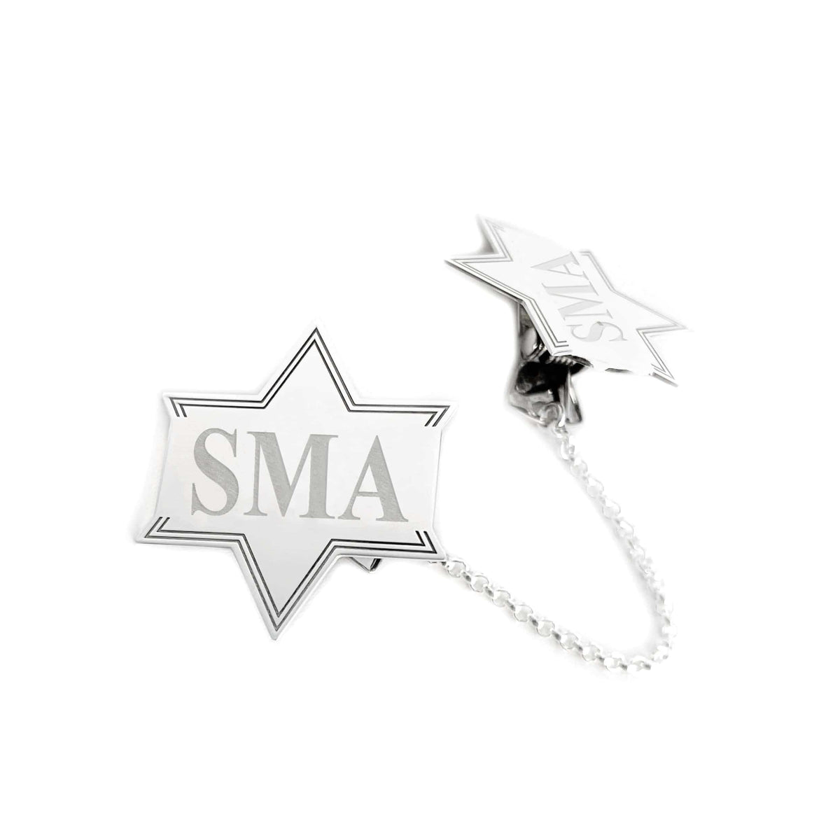 Miriam Merenfeld Jewelry Tallises Star of David Personalized Tallit Clips - Sterling Silver