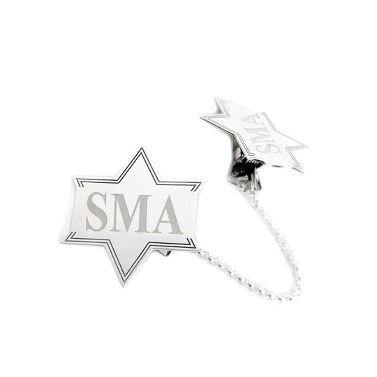 Star of David Personalized Tallit Clips - Sterling Silver