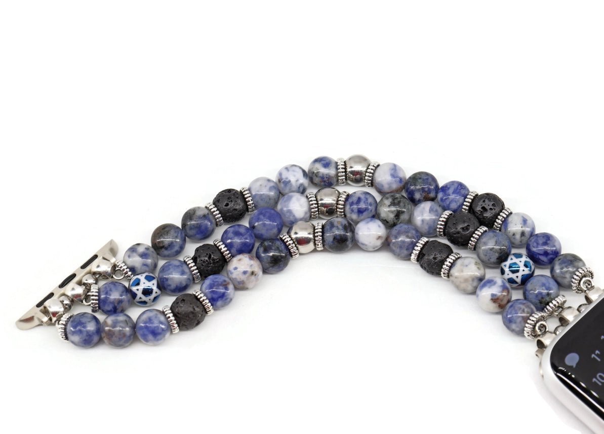 My Tribe by Sea Ranch Jewelry - Star of David Blue - Spot Jasper Apple Watch Bracelet - ModernTribe