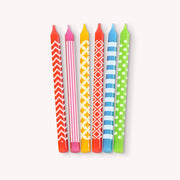Ner Mitzvah Hanukkah Candles Multi Pattern Multicolor Hanukkah Candles - 45 Pack