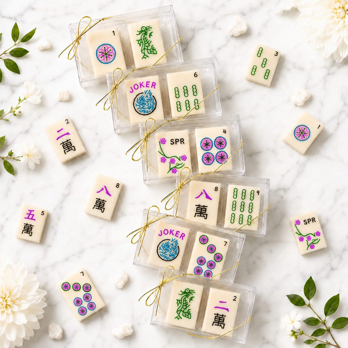 Marzipops Food Mahjong Marzipan Duet Favor Boxes