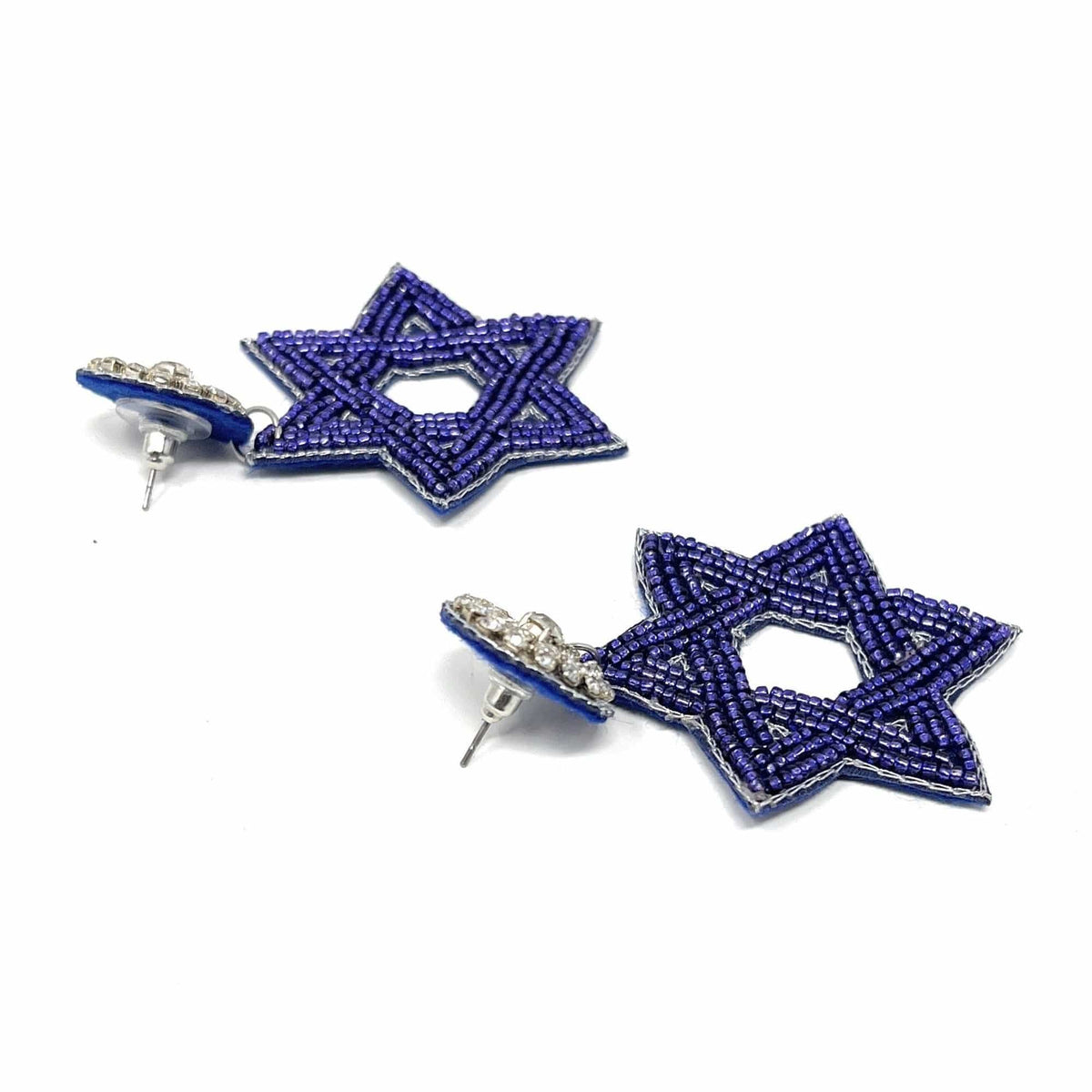 Twine and Love Earrings Star of David Beaded Earrings by Twine and Love