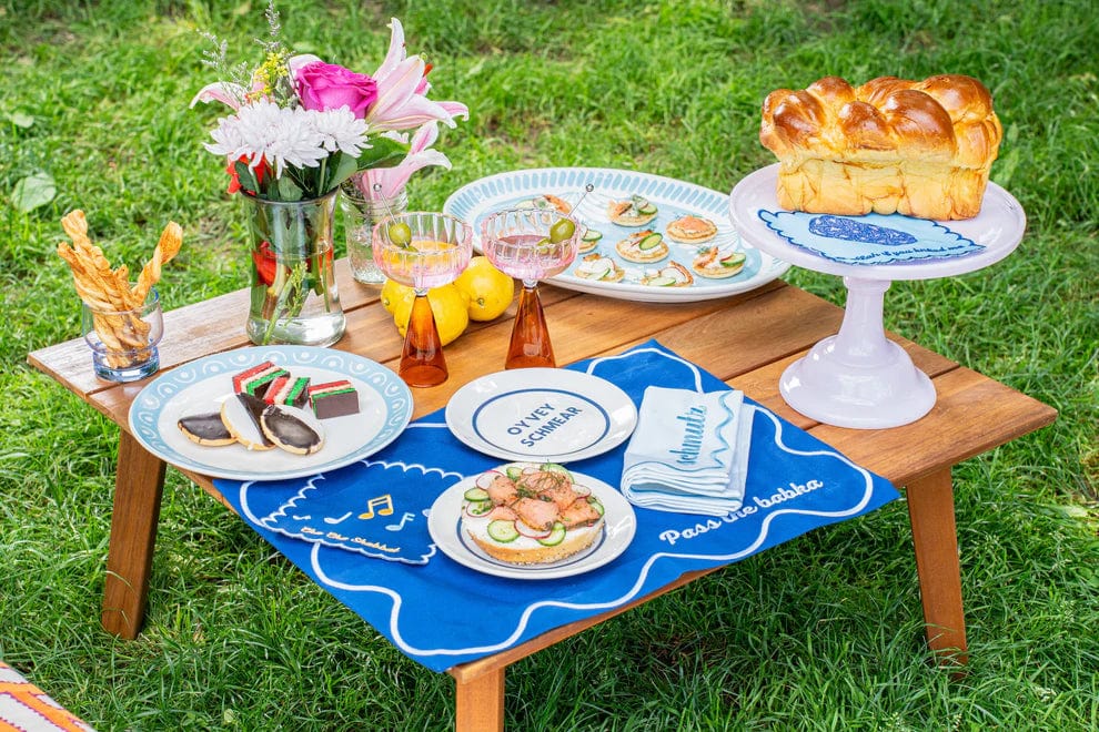 The Nosh Table - Schmutz Dinner Napkins - Set of 4 - (Light Blue, Dark Blue or White) - ModernTribe