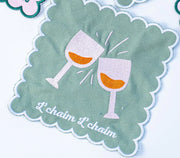 The Nosh Table Napkins Martini Mensch Cocktail Napkins - Set of 4