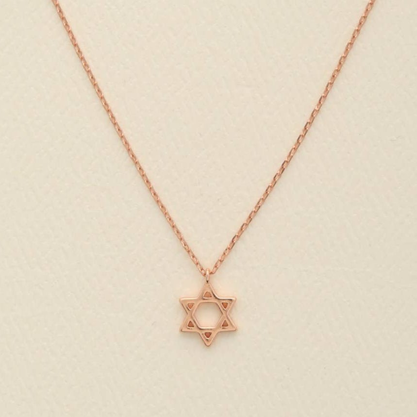 Joia Accessories - 14k Rose Gold - Dipped Star of David Necklace - ModernTribe