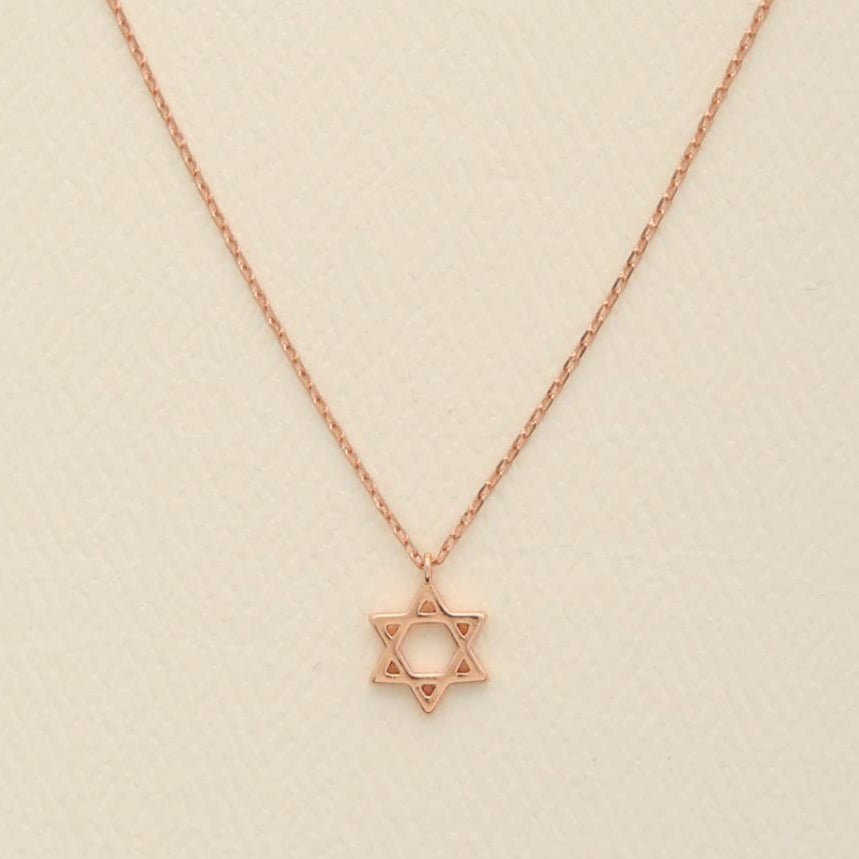 JOIA ACCESSORIES Necklaces 18k Rose Gold-Dipped Star of David Necklace