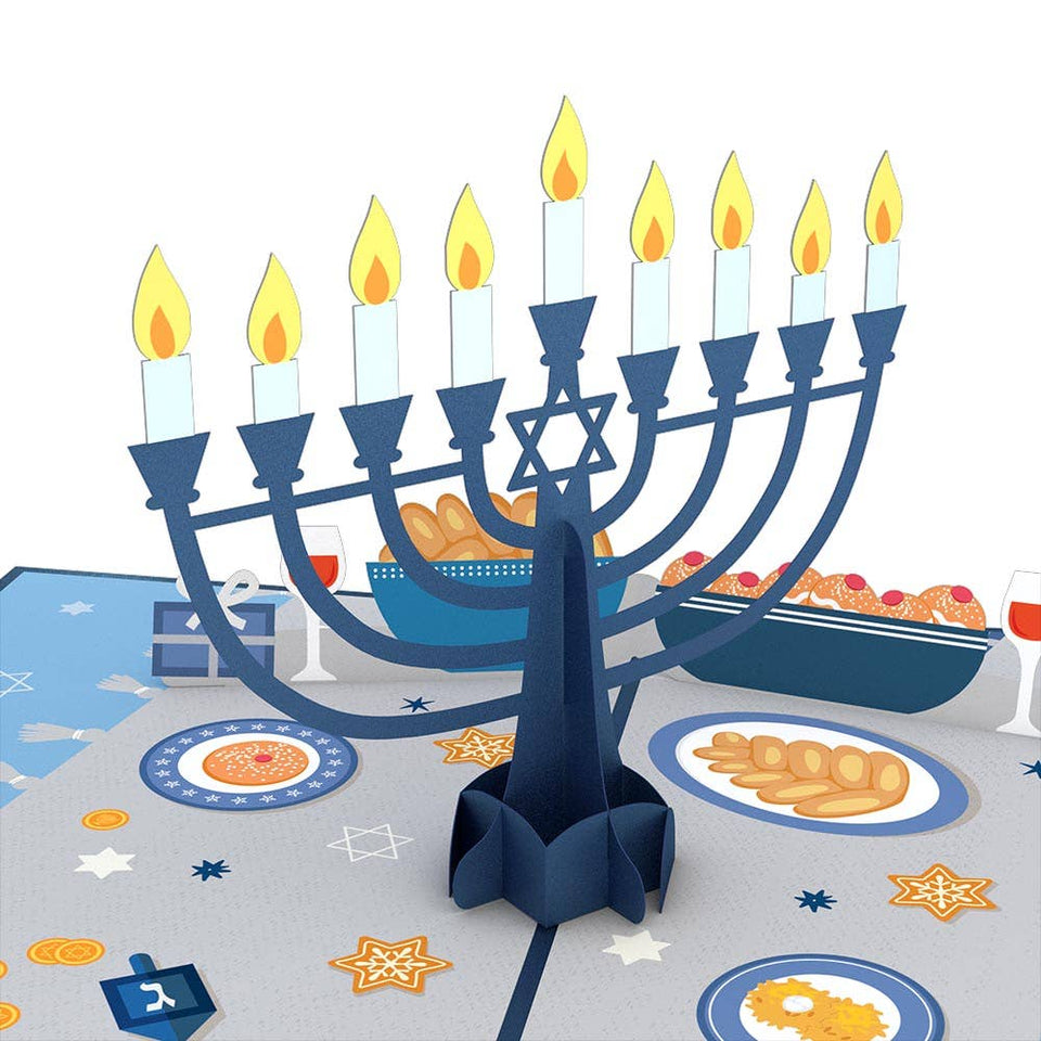 Lovepop Cards - Menorah Lights Pop-Up Card - ModernTribe