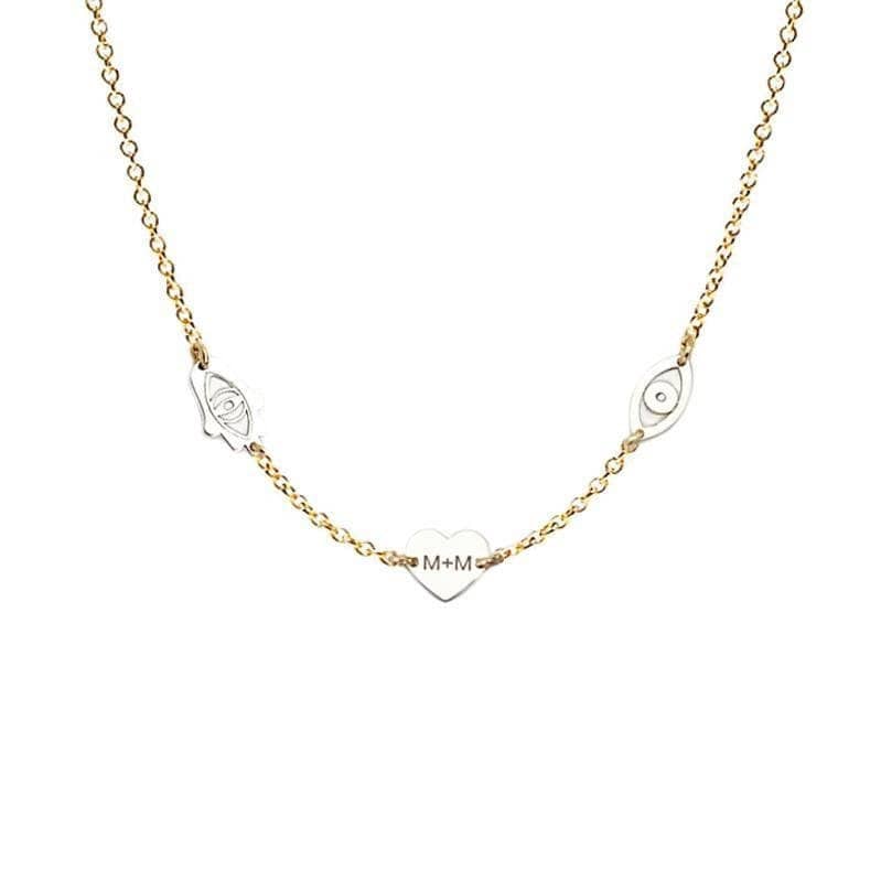 Miriam Merenfeld Jewelry Necklaces Good Luck Minis Necklace - (Sterling Silver, Gold-Plated, or Two-Tone)