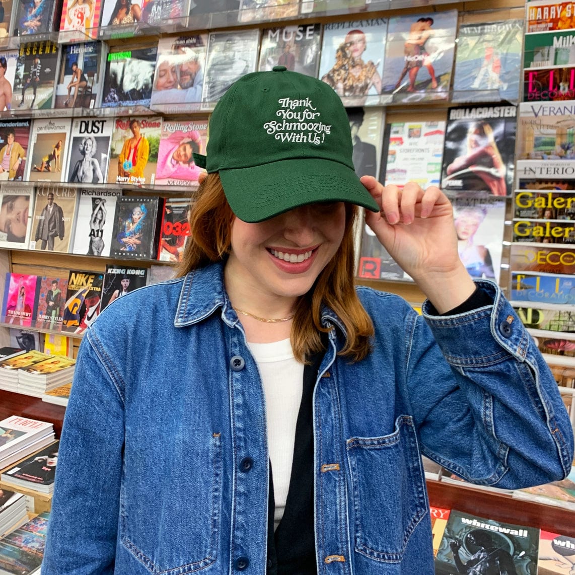 By the By - Thank You for Schmoozing With Us Hat – Blue or Green - ModernTribe