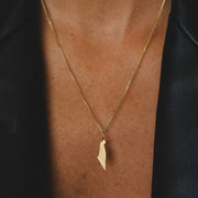 HOTCROWN - Israel Map Solid Necklace - 14k Yellow, Rose or White Gold - ModernTribe