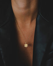HOTCROWN - Chai Star of David Necklace - 14k Yellow, Rose or White Gold - ModernTribe
