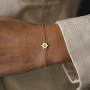 HOTCROWN - Gaza Envelope Shield Star of David Bracelet with a Diamond - 14k Yellow, Rose or White Gold - ModernTribe