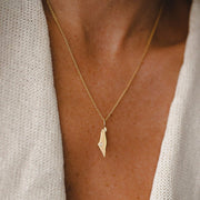 HOTCROWN - Israel Necklace with Star of David Diamonds - 14k Yellow, Rose or White Gold - ModernTribe