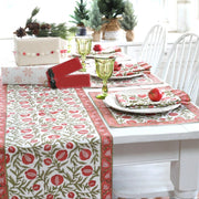 Pacific & Rose Textiles - Warm Red Pomegranate Table Runner - ModernTribe