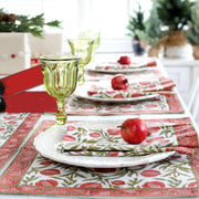 Pacific & Rose Textiles - Warm Red Pomegranate Table Runner - ModernTribe