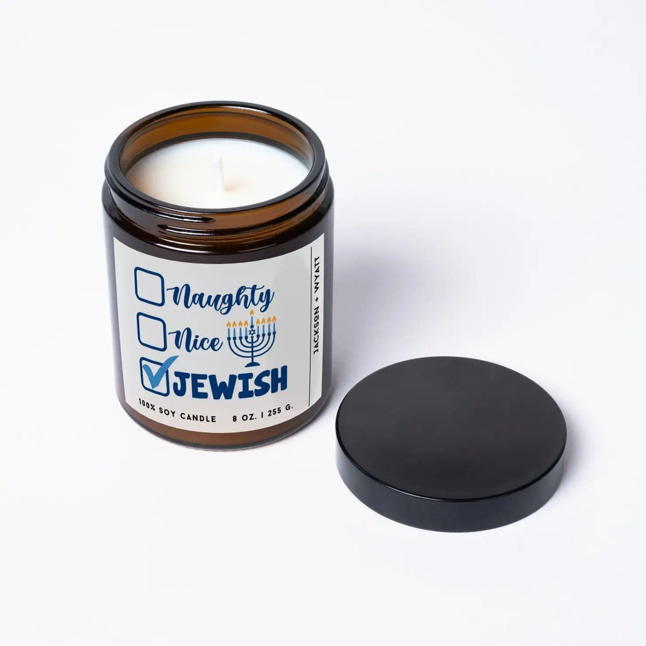 Jackson + Wyatt - Naughty, Nice, Jewish Hanukkah Candle - ModernTribe