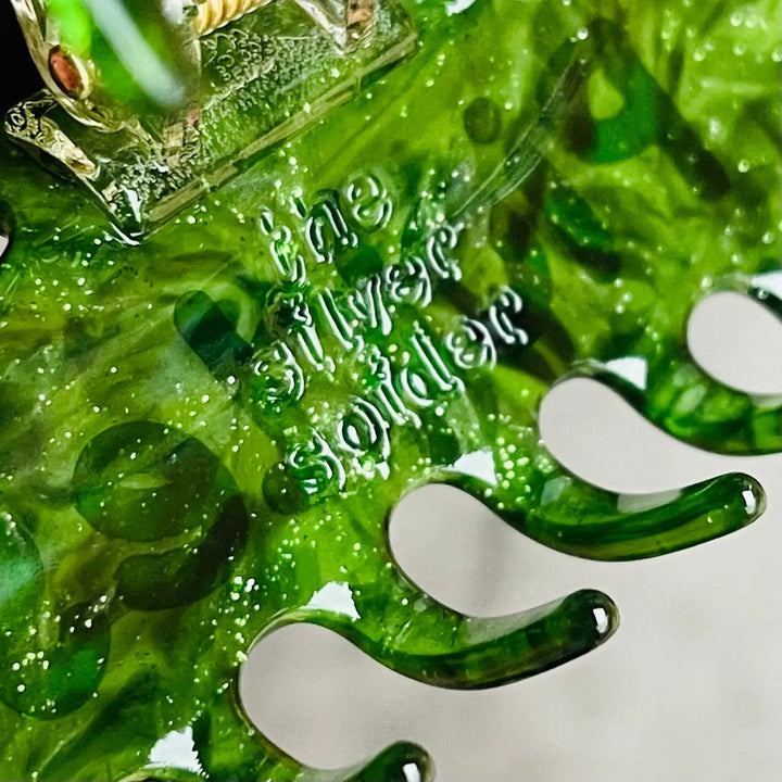 The Silver Spider Hair Clips Green Rhinestone Pickles Hairclip - Green