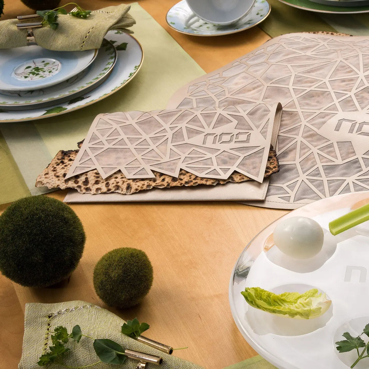 Apeloig Collection - Geometric Afikomen Bag - Champagne - ModernTribe