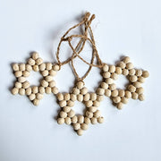 Handmade By Uruba - Handmade Wooden Bead Star of David Ornament - ModernTribe