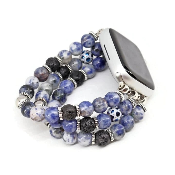 My Tribe by Sea Ranch Jewelry - Star of David Blue - Spot Jasper Apple Watch Bracelet - ModernTribe