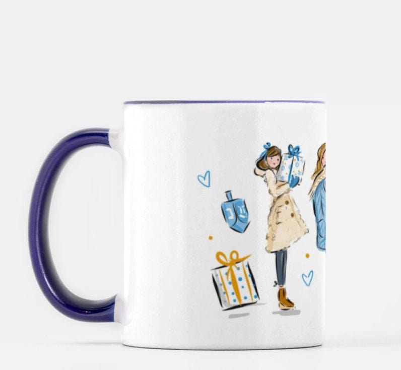 Jennifer Vallez - Hanukkah Girls Ceramic Mug - ModernTribe