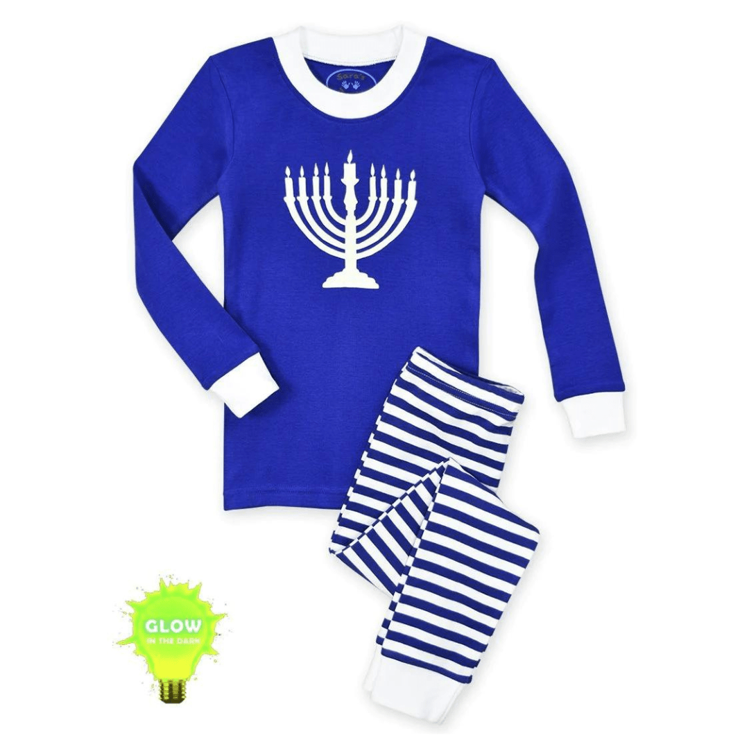 Hanukkah Fair Isle Pajamas - (Kids Unisex Sizes 12M - 16)