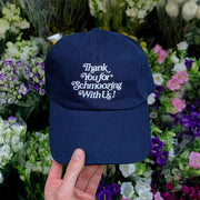 By the By Hats Thank You for Schmoozing With Us Hat – Blue