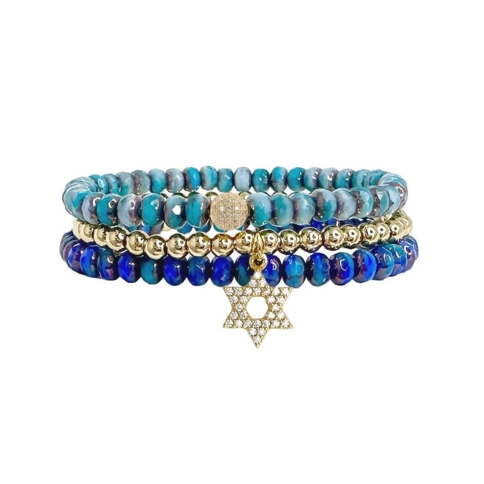 Love, Lisa Bracelets Julie Star of David Bracelet Stack