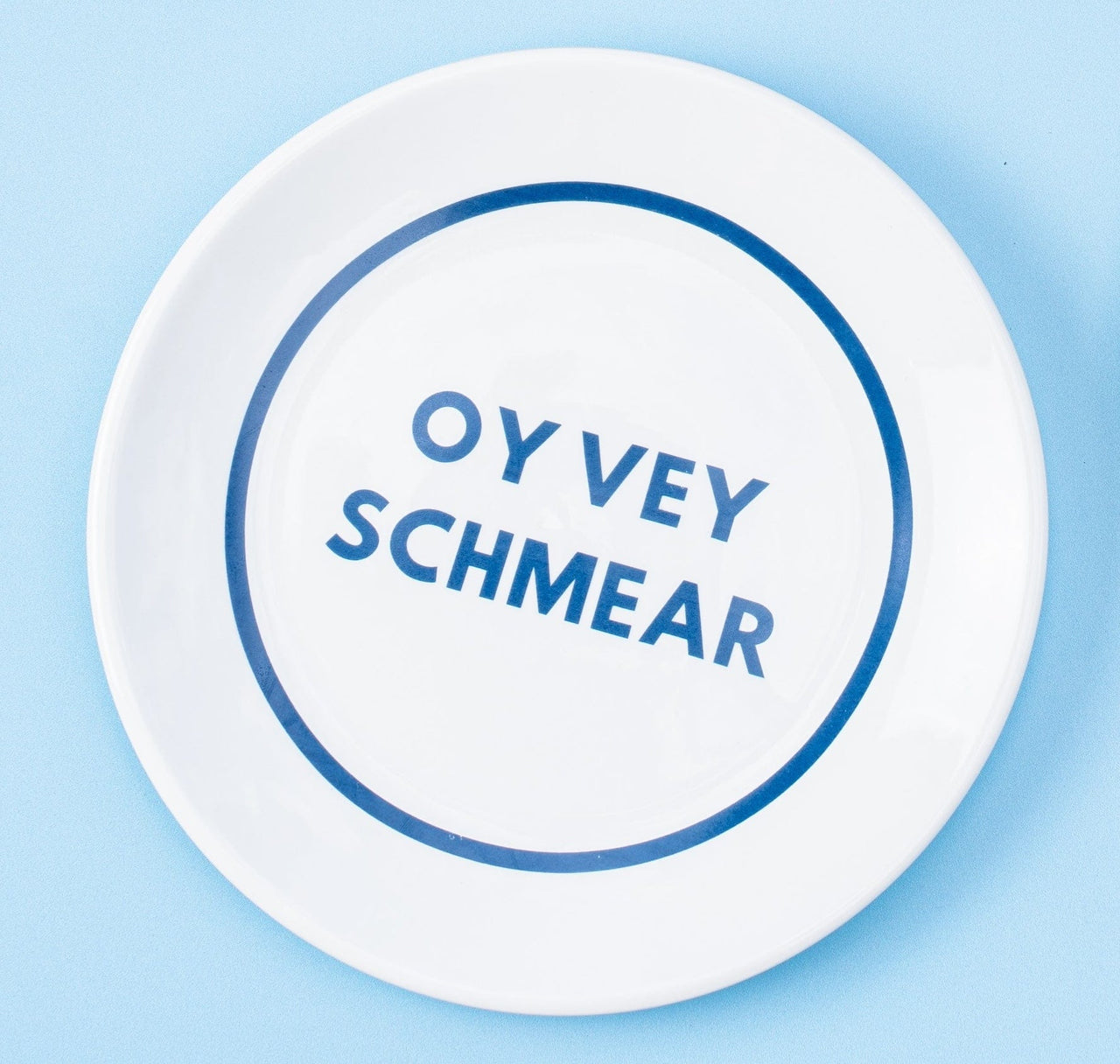The Nosh Table - Shabbat and Schmear Nosh Porcelain Plates - Set of 4 - ModernTribe