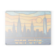 The Rabbi's Wife - New York Skyline Stained Glass Style Challah Board - ModernTribe