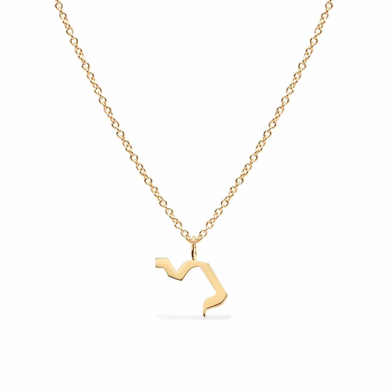 HOTCROWN - Personalized Hebrew Initial Necklace - 14k Yellow, Rose or White Gold - ModernTribe