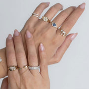 Izakov Fine Jewelry Rings Hebrew Chai Baguette Diamond Ring - 14k Yellow, White or Rose Gold