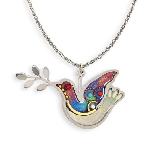 Message of Peace Dove Necklace in Twilight by Seeka