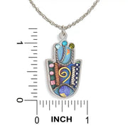 Seeka Necklaces Sacred Shaddai Hamsa Necklace in Sea Glass by Seeka