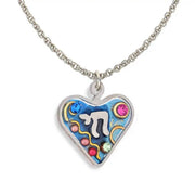 Seeka Necklaces Neshama Heart Chai Necklace in Sky Blue by Seeka