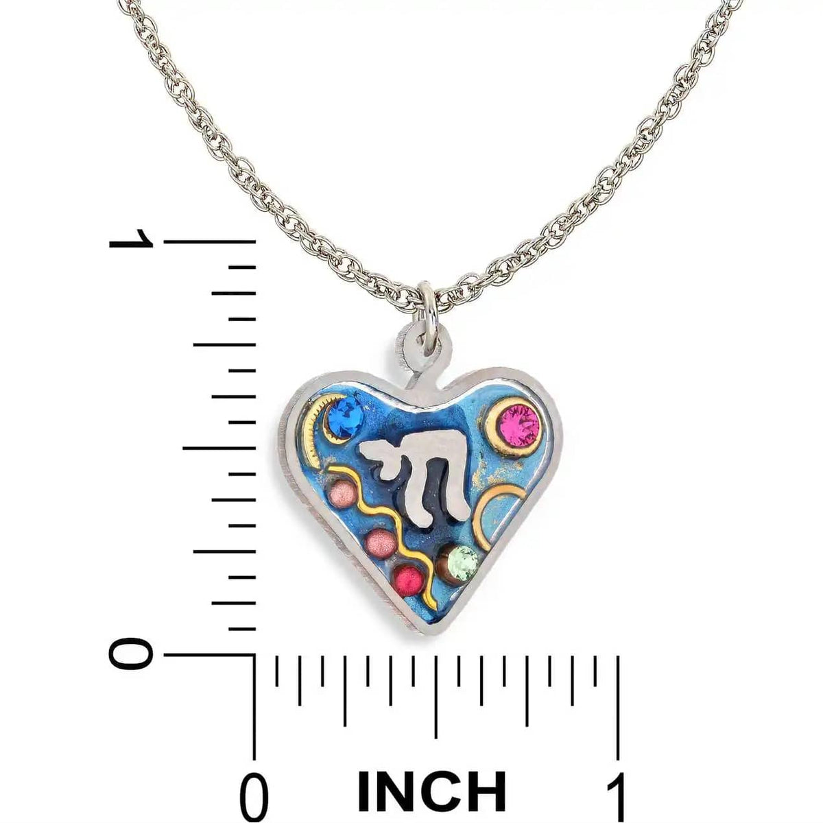 Seeka Necklaces Neshama Heart Chai Necklace in Sky Blue by Seeka