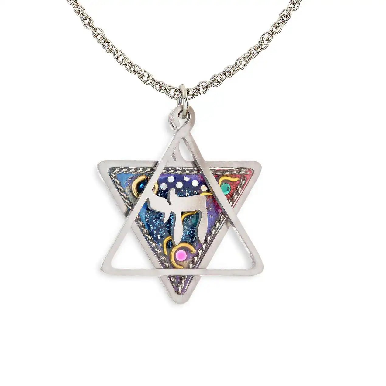 Seeka - Layered Star of David Chai Necklace by Seeka - ModernTribe