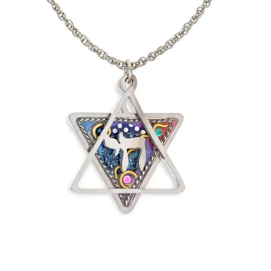 Layered Star of David Chai Necklace by Seeka