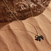 Karma and Luck - 18k Gold - Plated Chai Onyx Necklace - ModernTribe